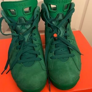 Green Gatorade air Jordan 6’s